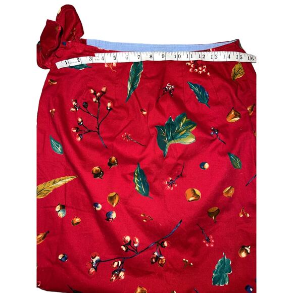 Coldwater Creek Fall berries and nuts Long autumn wrap cotton skirt women small - Picture 7 of 8